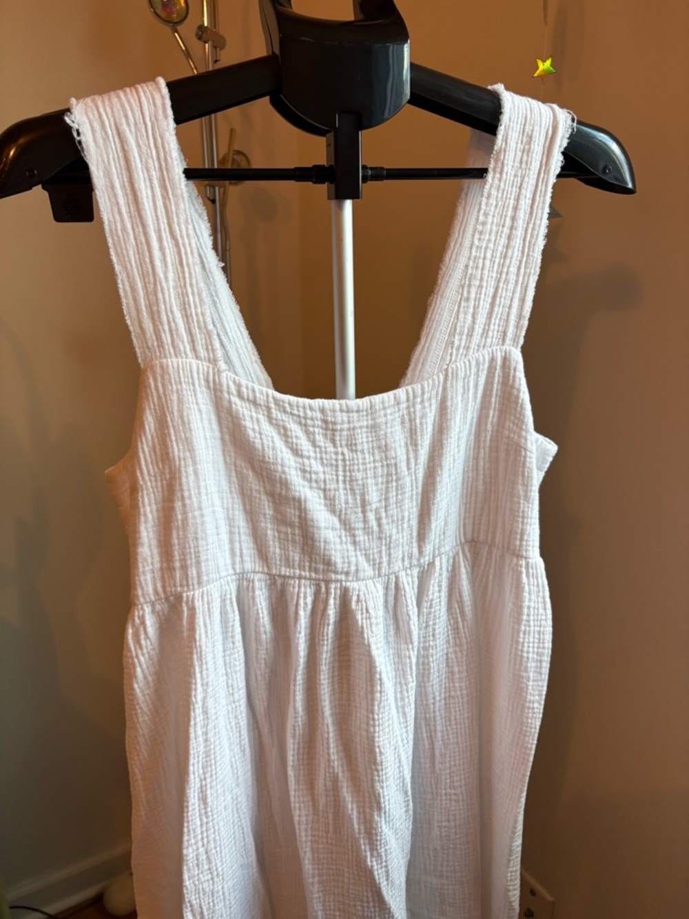 NATURAL LIFE Tricia White Cotton Gauze Maxi Dress - M Medium - Picture 2 of 7